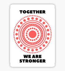 Together We Are Stronger - Red - Dissociative Identity Disorder Merch Sticker