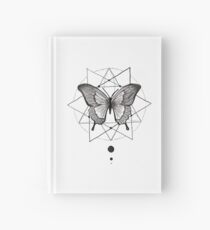ink geometric butterfly Hardcover Journal