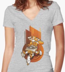 Beat-box-bot Women's Fitted V-Neck T-Shirt