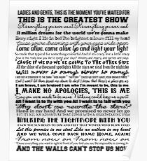 The Greatest Showman Typography (black) Poster