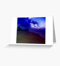 Blue Moons Beach Greeting Card