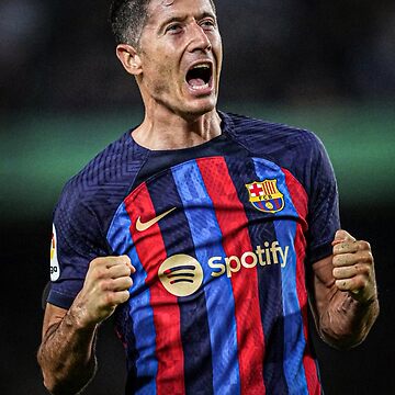 Robert Lewandowski barcelona football jersey number 9 Photographic Print  for Sale by Justtrendytees