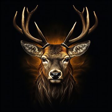 Realistic deer art  Art Board Print for Sale by Inktown