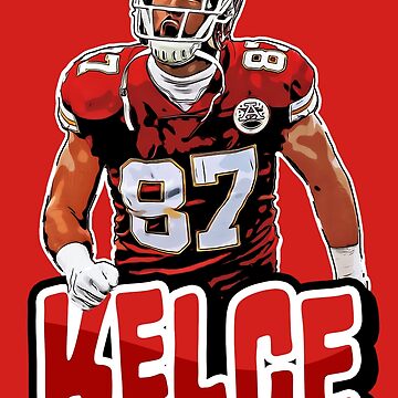 Travis Kelce Jersey Sticker for Sale by aenewby