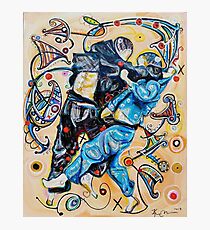 Jitsu-Blue - Original Painting BJJ Art By Kim Dean Photographic Print