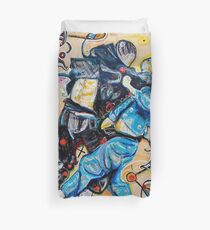 Jitsu-Blue - Original Painting BJJ Art By Kim Dean Duvet Cover