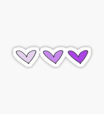 Purple Hearts Sticker