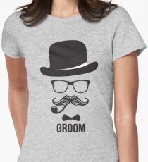 Mens Groom Wedding T-shirt Women's Fitted T-Shirt