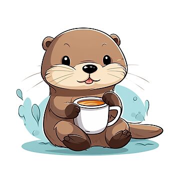 Cute Red Panda Drinking Cup of Black Coffee Sticker for Sale by eyestetix