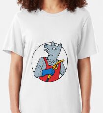 Camiseta ajustada Soldador de soldador Torch Monoline