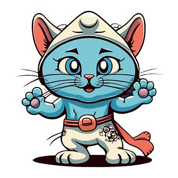 Tattoo Smurf Cat - Smurf Cat - Posters and Art Prints