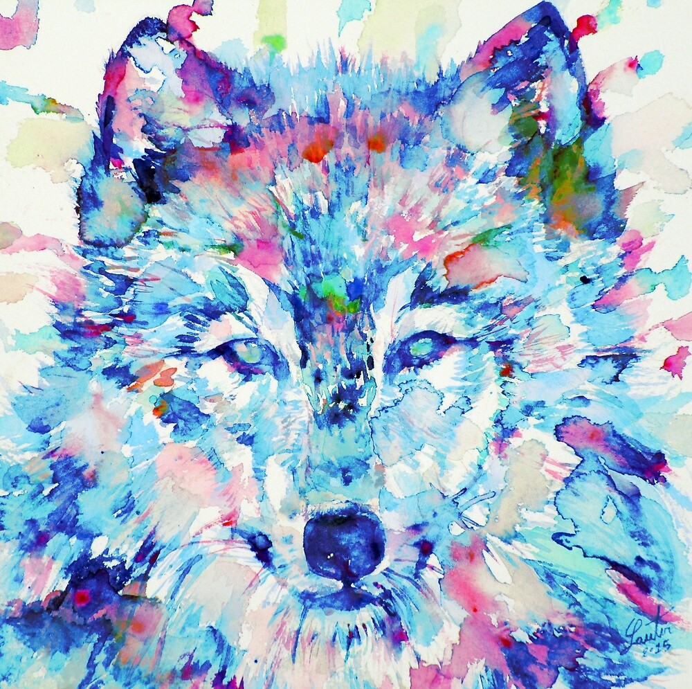 Color wolf. волк арт. волк рисунок. волк фон. радужные животные.