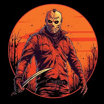 Friday the 13th Jason Vorhees Hockey Mask Sticker for Sale by King Moon