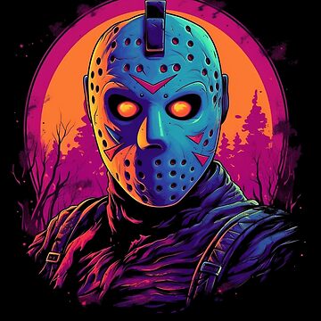 Friday the 13th Jason Vorhees Hockey Mask Sticker for Sale by King Moon