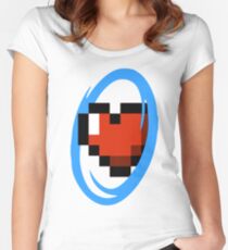 Portal Lover ! Blue Women's Fitted Scoop T-Shirt