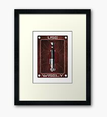 Lightsaber Framed Print