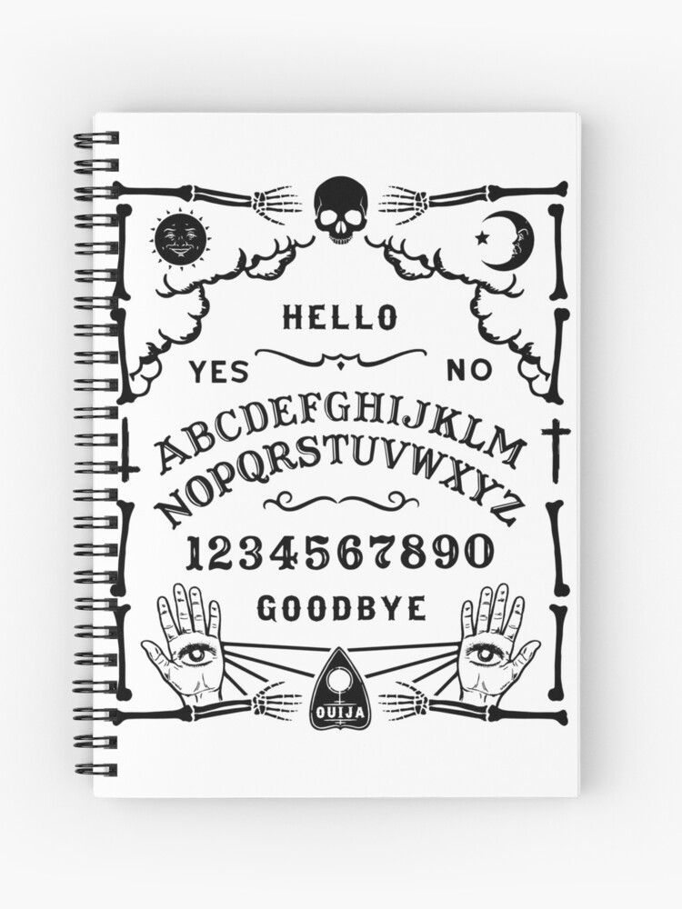 Ouija Board Spirit Board Spiral Notebook By Shirtwreck Redbubble