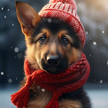 German shepherd deals winter hat