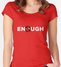 Enough - Anti Gun Orange Women's Fitted Scoop T-Shirt