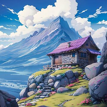 Anime Dream House Poster  Canvas Print for Sale by OrageArts