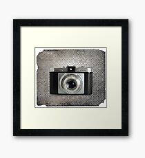 iLoca 35mm Camera Vintage Black and White Framed Print