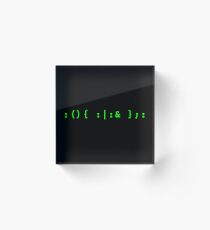 Forkbomb Acrylic Block