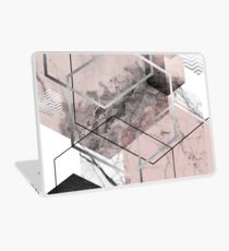 Blush and Grey Geometric Laptop Skin