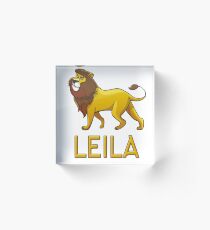 Leila Lion Drawstring Bags Acrylic Block
