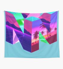 Nintendo 64 Vaporwave Wall Tapestry