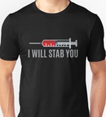 Camiseta ajustada Te apuñalaré enfermera | Enfermera camisetas Divertido | Apreciación de la enfermera | camisas para enfermera | enfermeras unidas camisa | cotizaciones de enfermera | graduación de enfermera | regalo de enfermeras | camiseta de enfermera