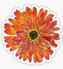 Orange Gerber Daisy Sticker