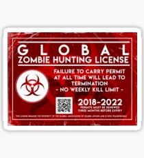ZOMBIE HUNTING LICENSE Sticker