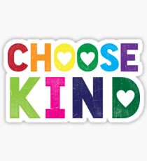 Choose Kind T Shirt - Anti-Bullying - Heart T-Shirt - Rainbow Sticker