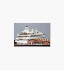cruiser ship at the port Art Board