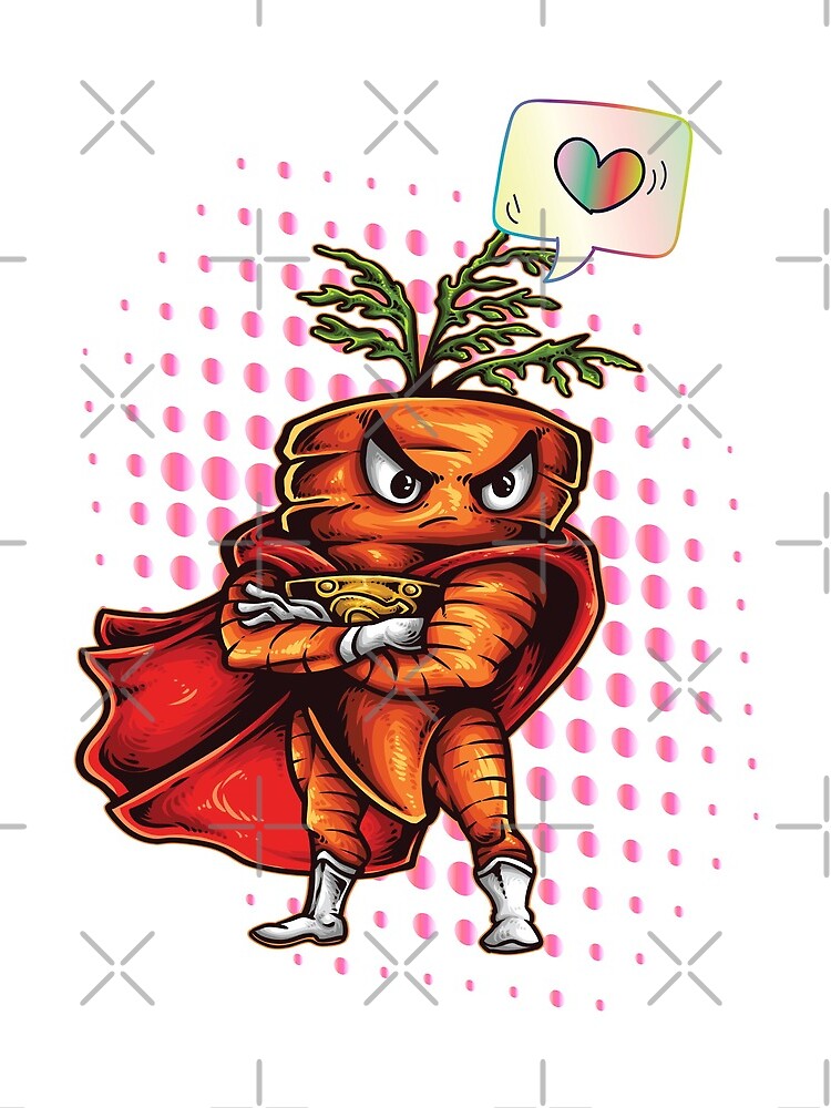 Verärgerte Karotte liebt Symbol Foodietoon von ProjectX23