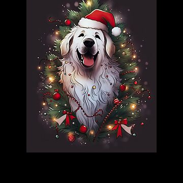 Great Pyrenees Dog Christmas Sticker for Sale by Artwoof