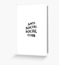 anti social social club phone case Greeting Card