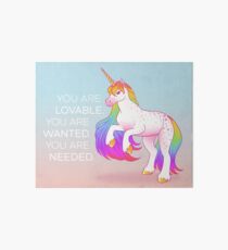 Lámina rígida "You Are Lovable" Rainbow Unicorn
