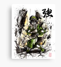 Toph from Avatar with sumi and watercolor Canvas Print