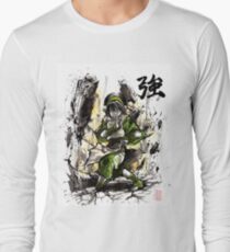 Toph from Avatar with sumi and watercolor Long Sleeve T-Shirt