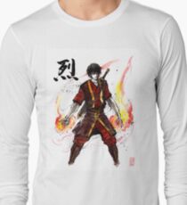 Zuko von Avatar mit Sumi Tinte und Aquarell Langarmshirt
