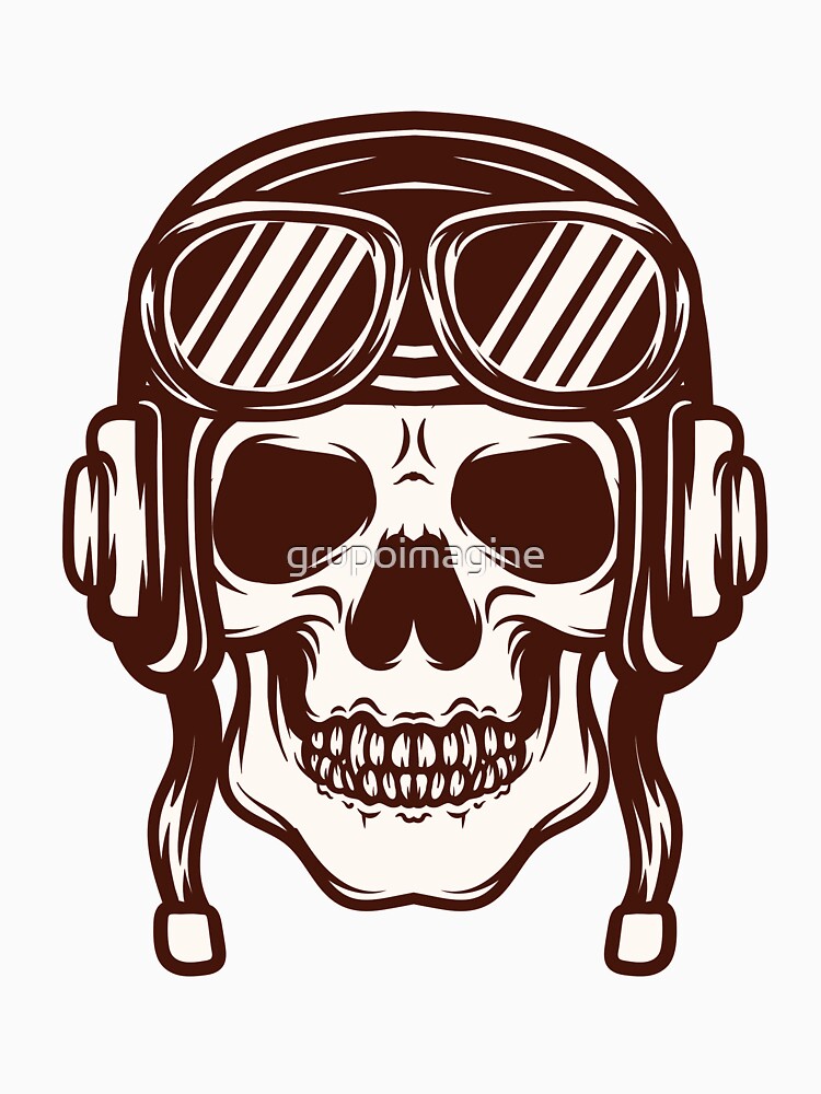 "Aviator Skull" Tshirt by grupoimagine Redbubble