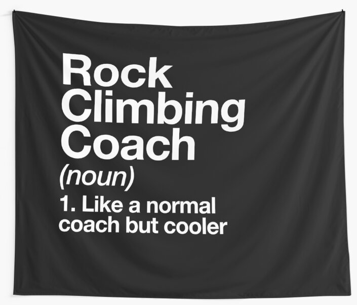 Rock Climbing Coach Funny Definition Trainer Gift Design Tapestry