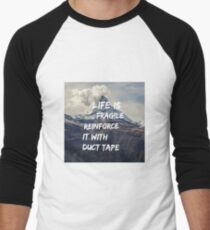 Verstärken Sie das Leben mit Klebeband Baseballshirt mit 3/4-Arm