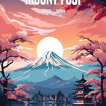 Tokyo Print Affiche imprimée du Japon Affiche de voyage du Mont Fuji -   France