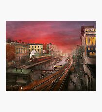 City - NY - Rush hour traffic - 1900 Photographic Print
