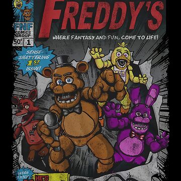 Five Nights At Freddys T-Shirt Comic Vintage FNAF Game