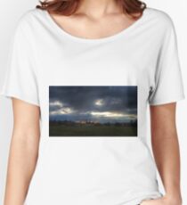 Matching Green Sunset Women's Relaxed Fit T-Shirt