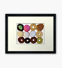 A Dozen Donuts Framed Print
