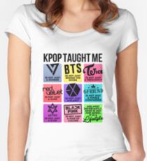 Kpop Taught Me (3rd Gen. Groups Ver.) Women's Fitted Scoop T-Shirt